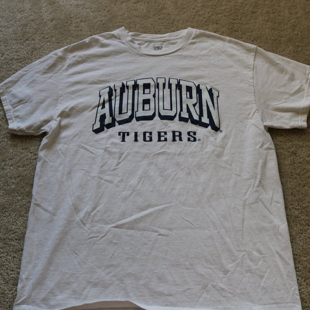 Auburn Tigers White Short Sleeve Tee